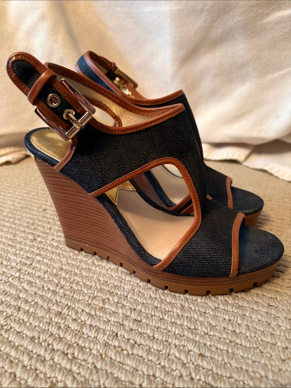 Michael Kors Denim Wedges